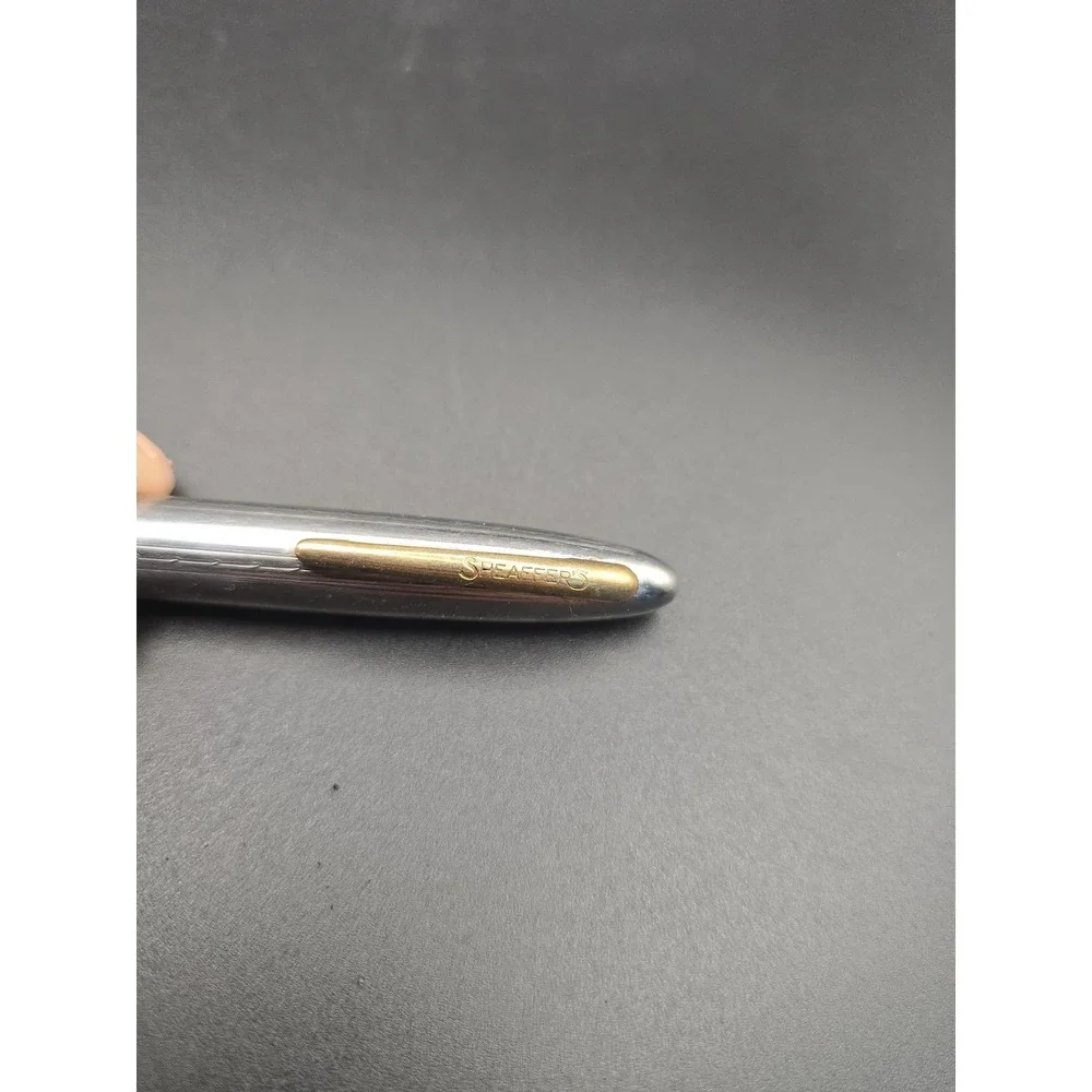 VTG 1950s Sheaffer Touchdown Fountain Pen Burgundy 14K Gold F3 Read - Picture 2 of 16